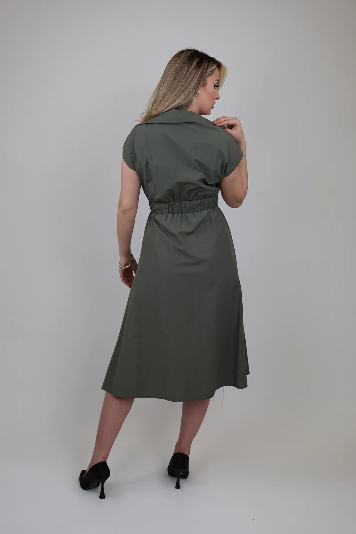 Fustan chic zippered front