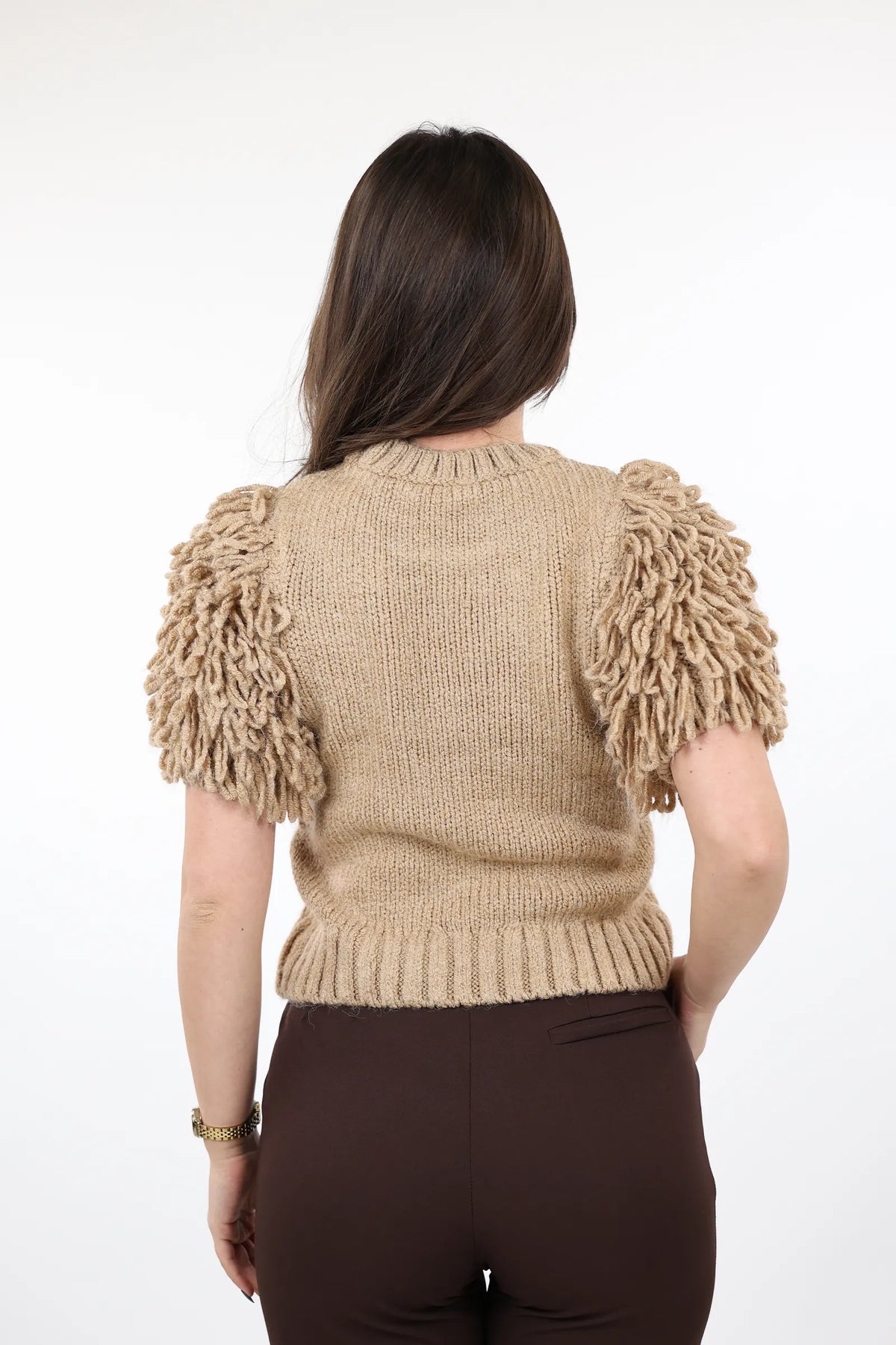 MAICË Short Sleeve with Fringe