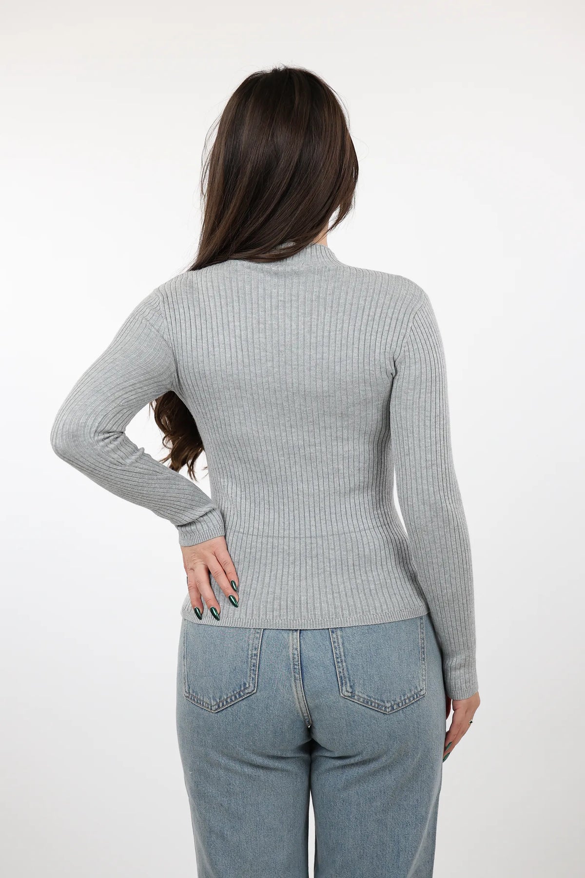 Gjysem rrollke slim fit taupe