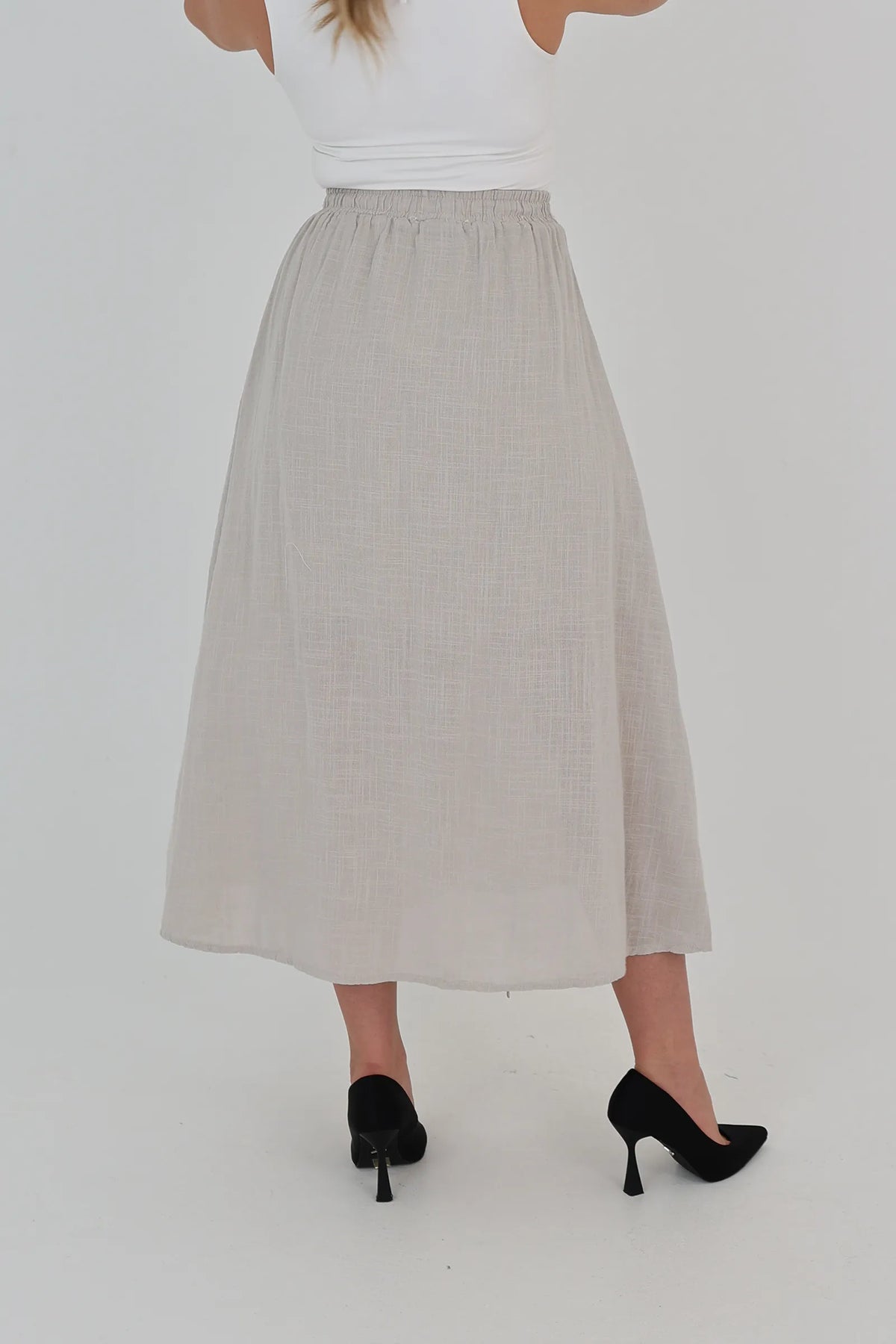 Fund elastic waist midi
