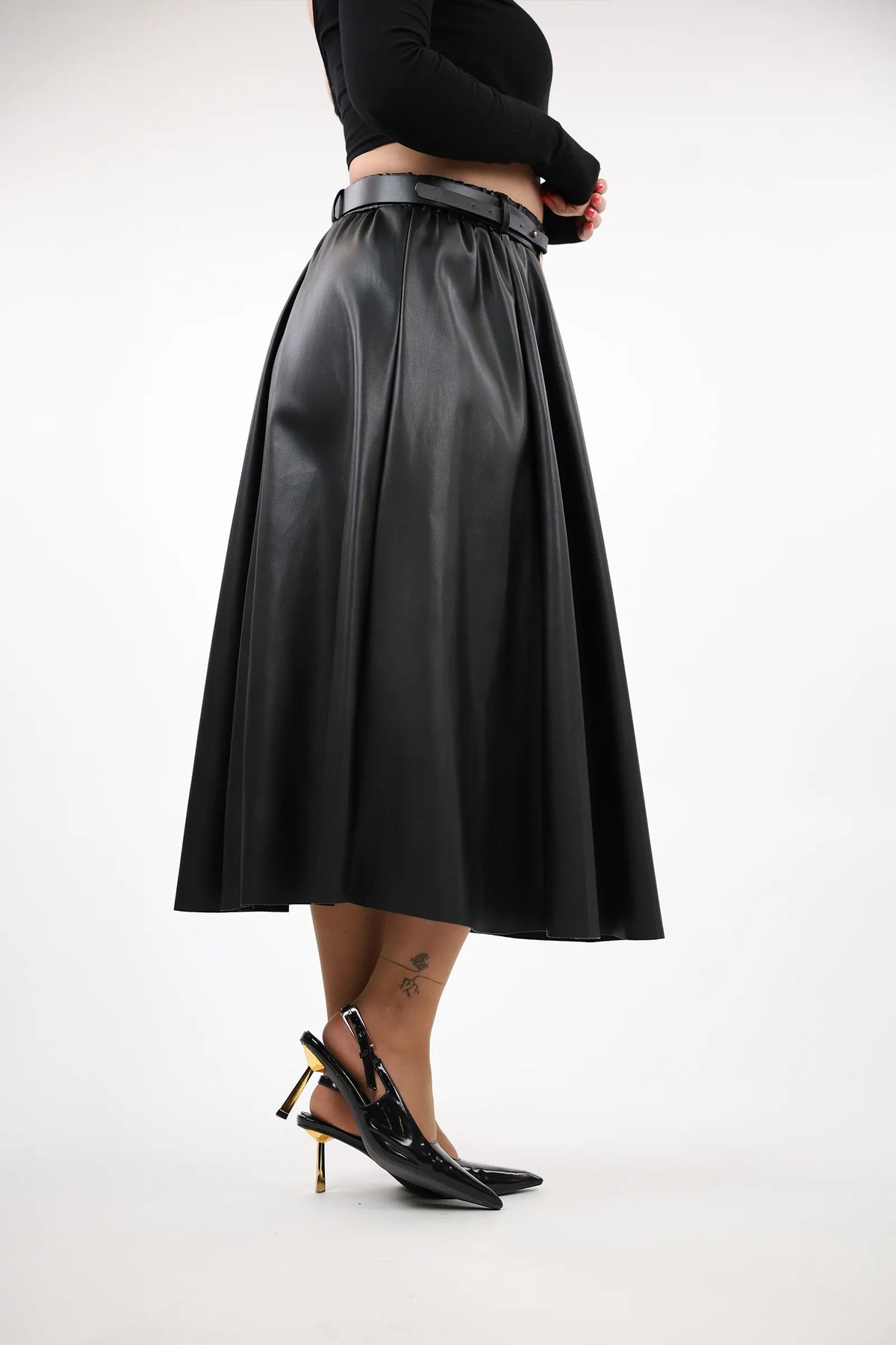 Fund pleated a line midi