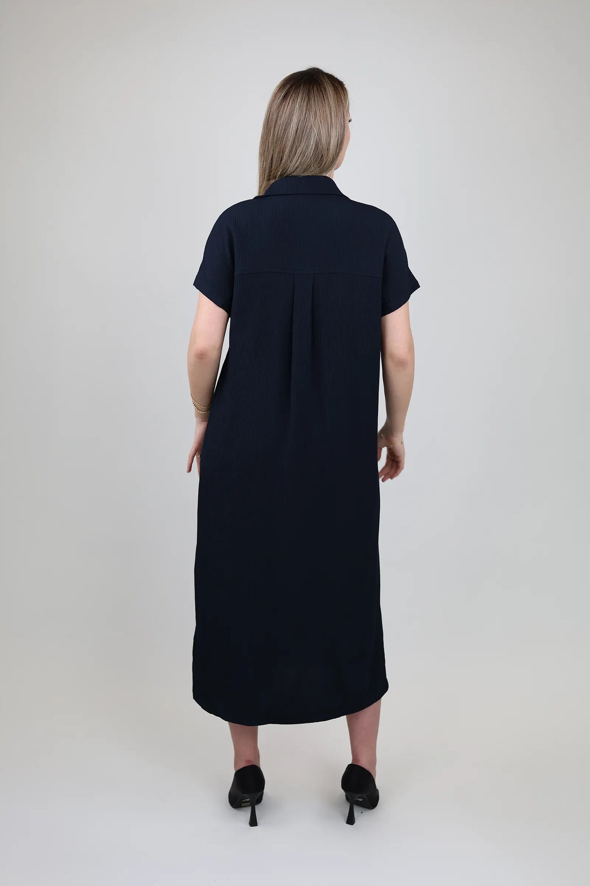Fustan midi shirt dress