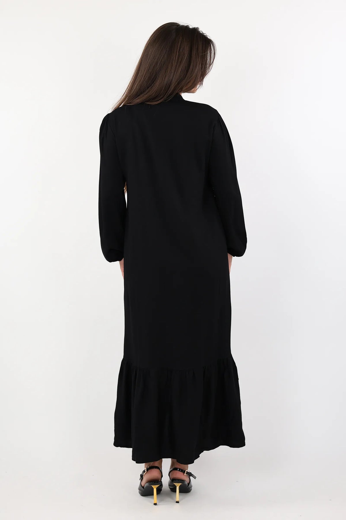 Fustan button maxi