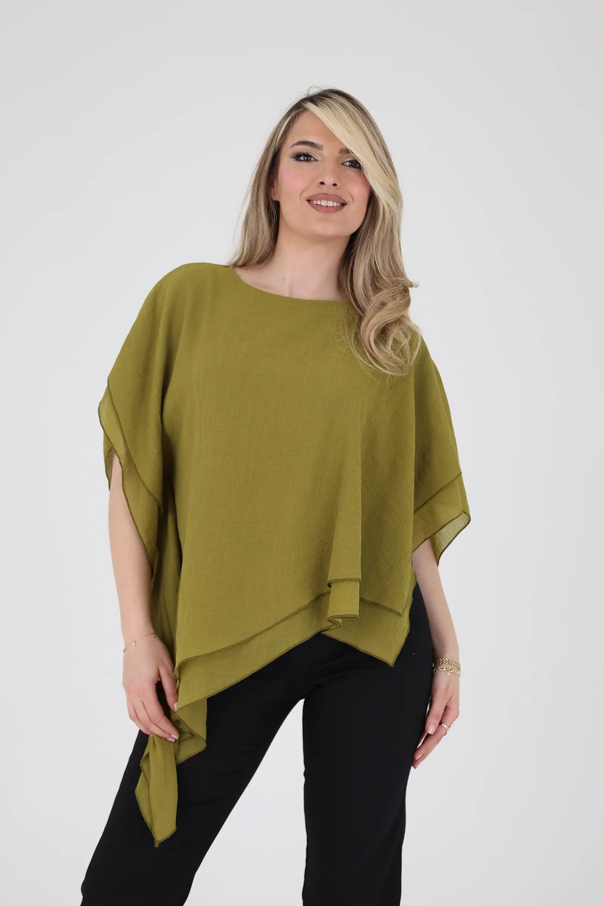 Maice asymmetric chiffon