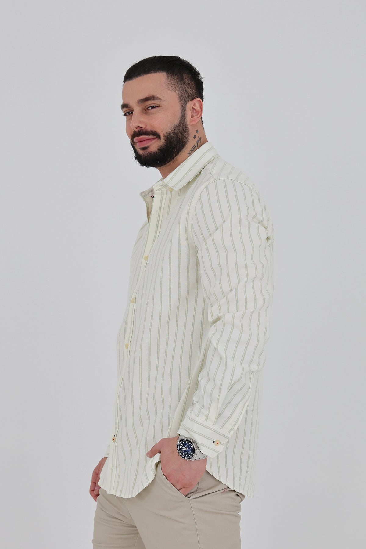 Kemishe slim fit striped