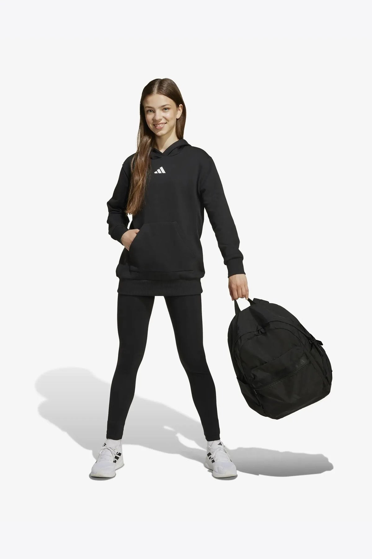SET adidas Hooded Tracksuit Pure Black Junior