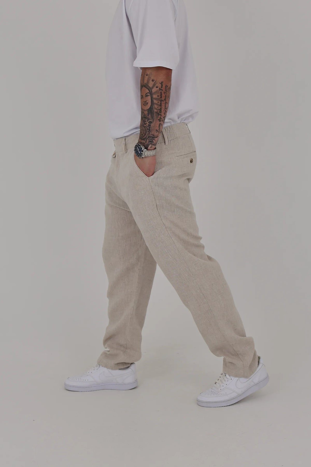 Pantallona linen chinos