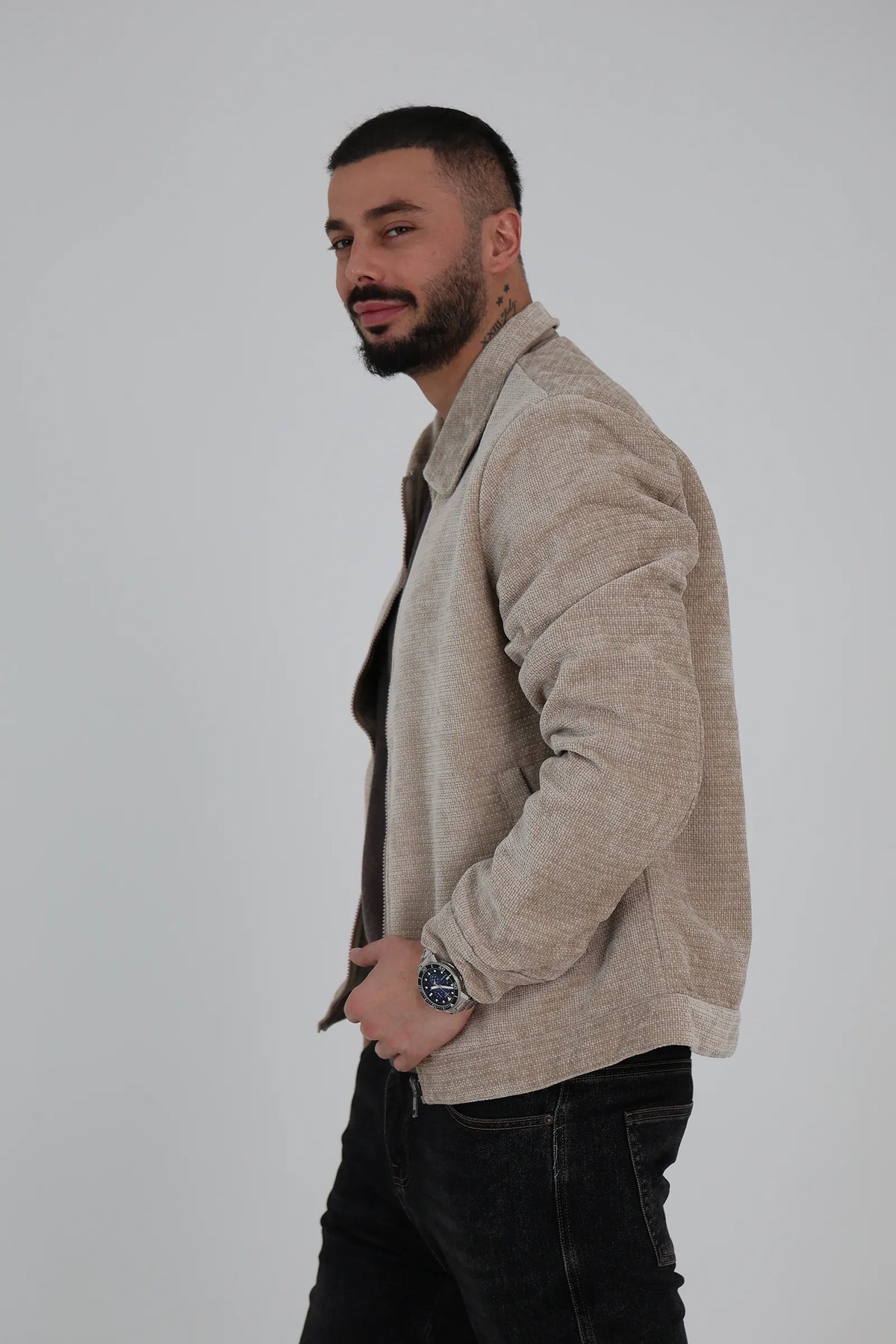 Jakne textured suede