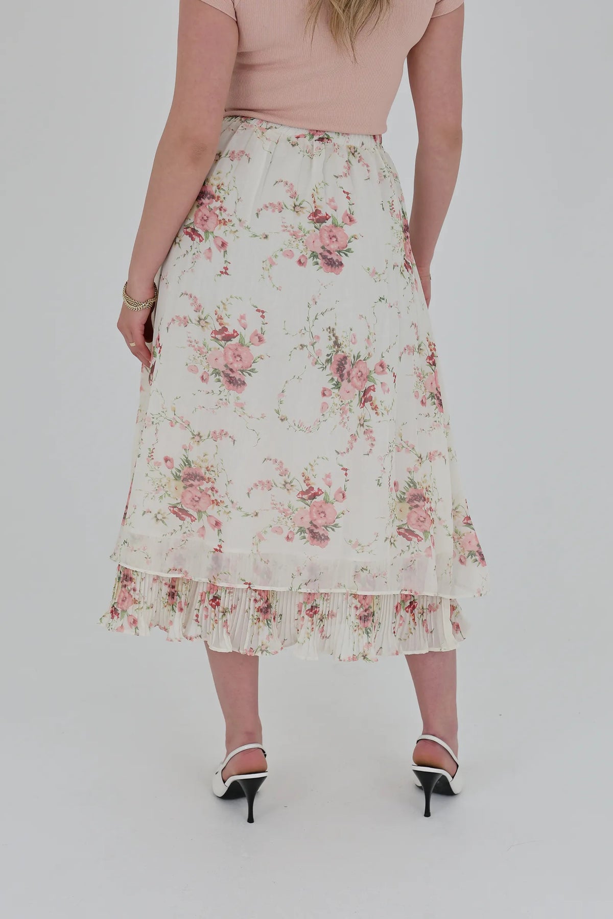 Fund floral midi