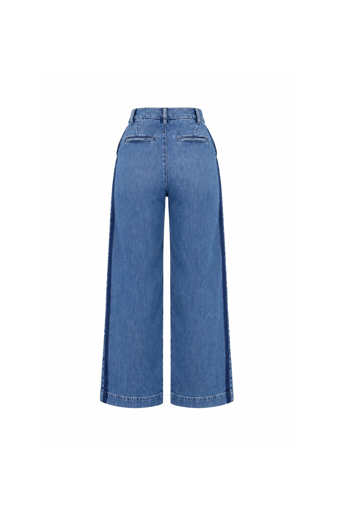 Farmerka wide-leg blue denim