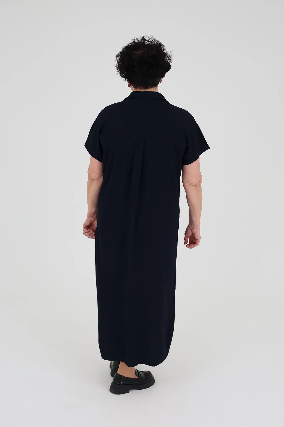Fustan midi shirt dress