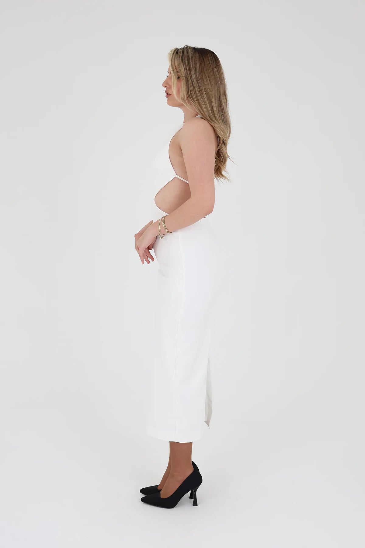 Fustan open back midi