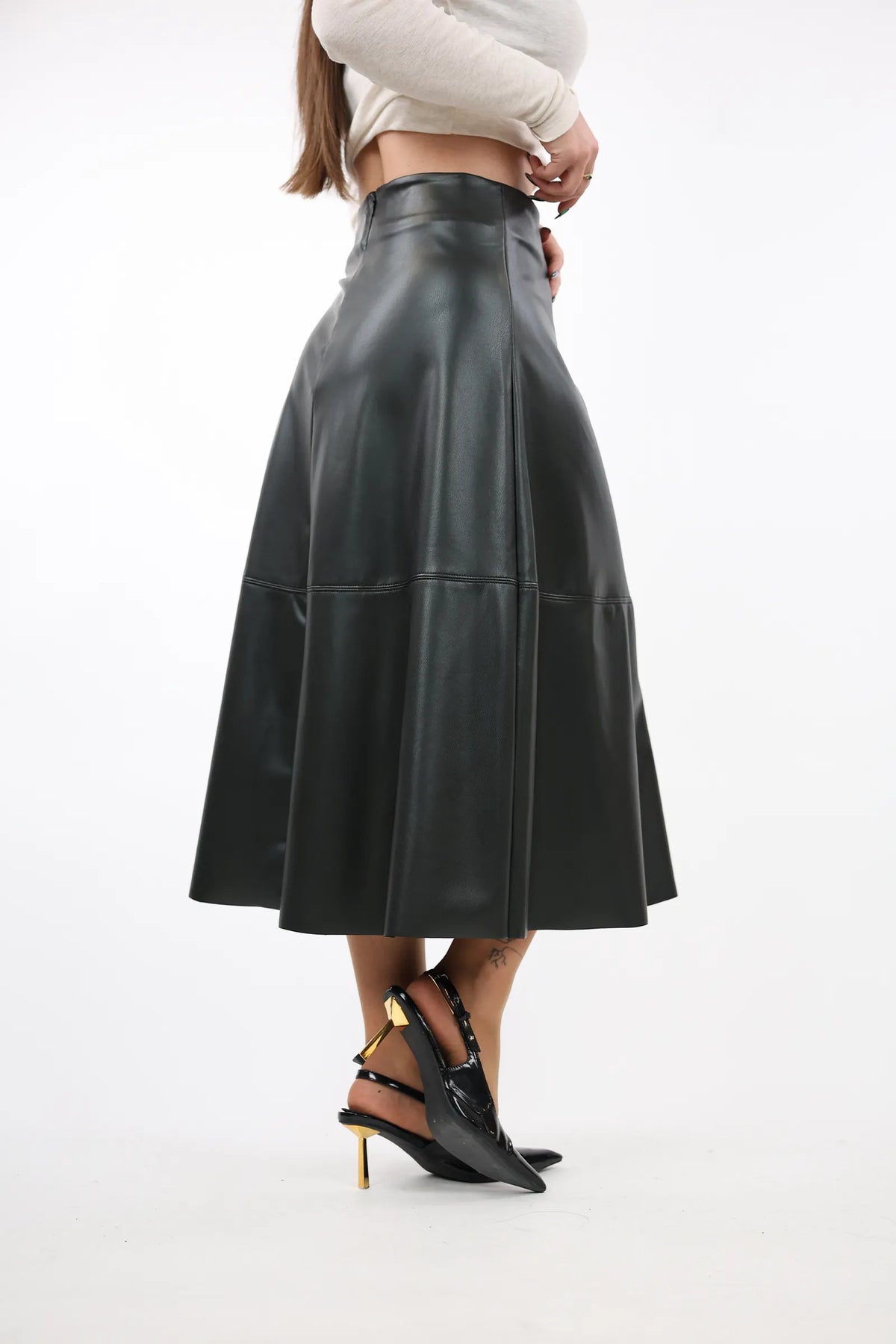 Fund leather midi