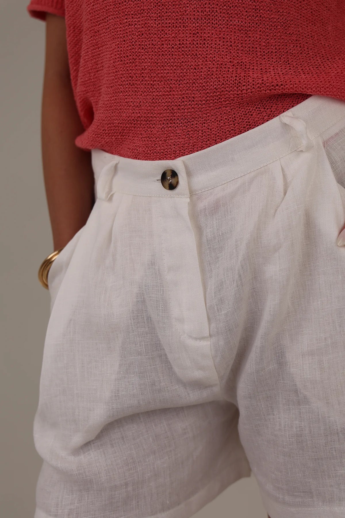 Pantallona wide leg bermuda