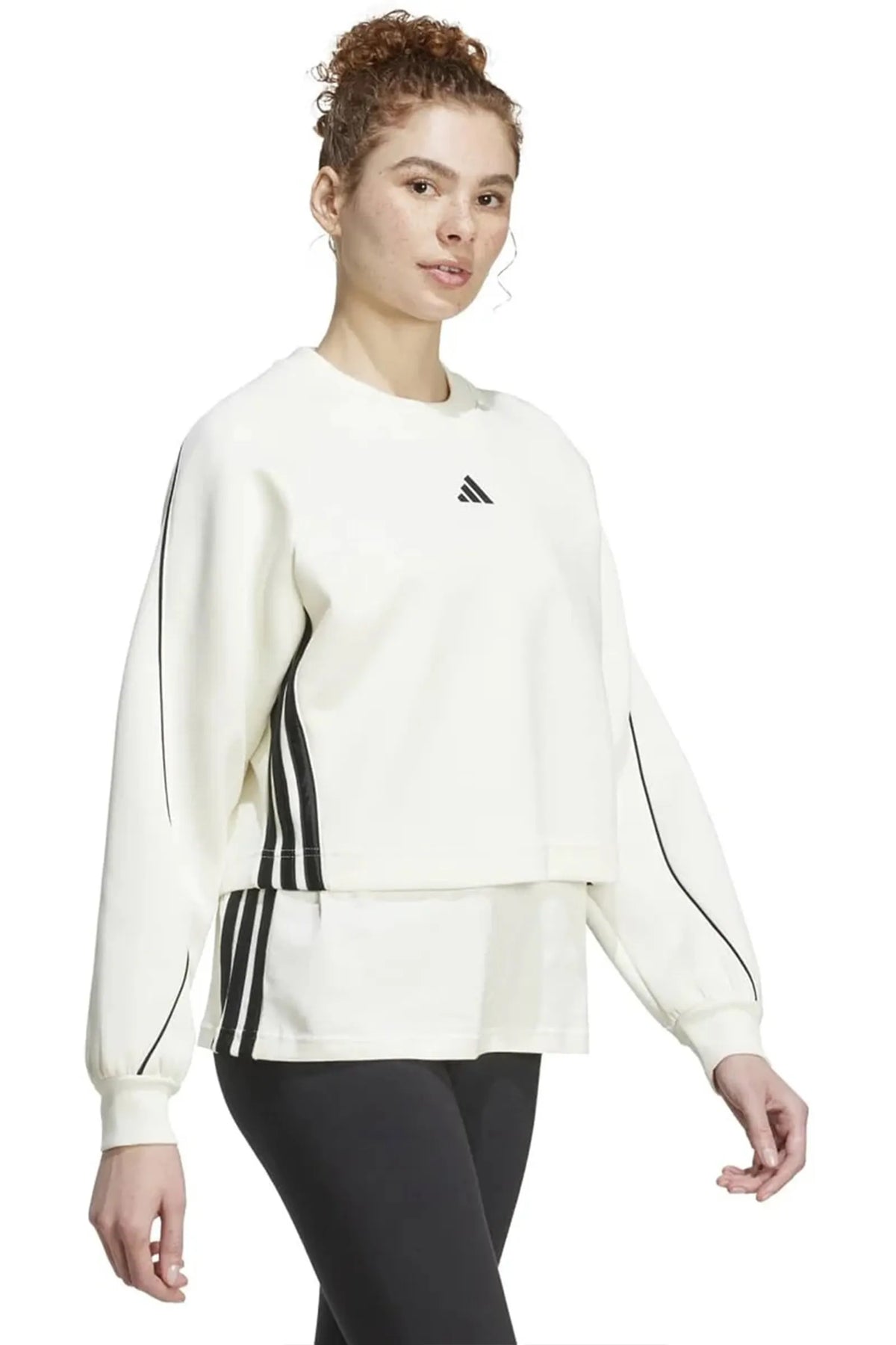DUKS ADIDAS Stadium 3-Stripes Crewneck Sweatshirt