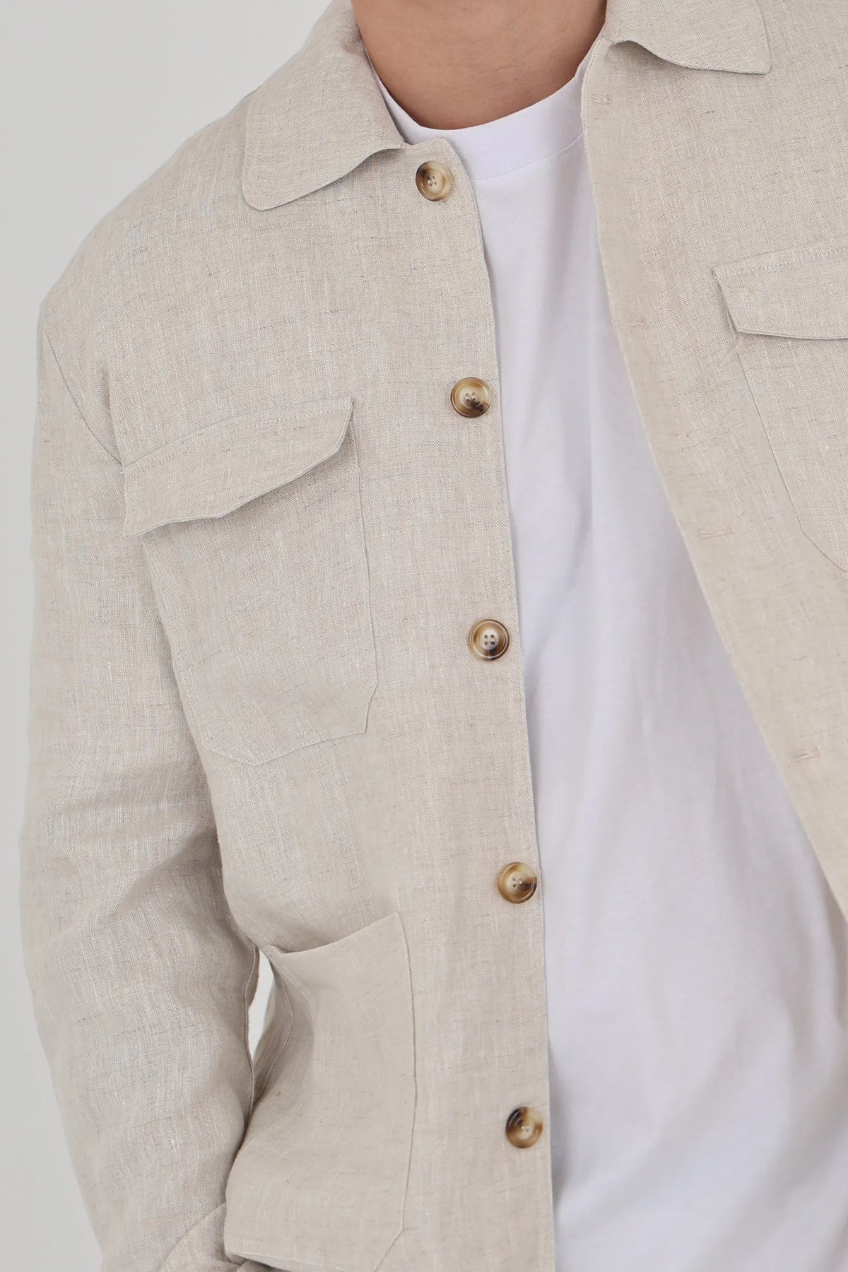 Sako linen shacket