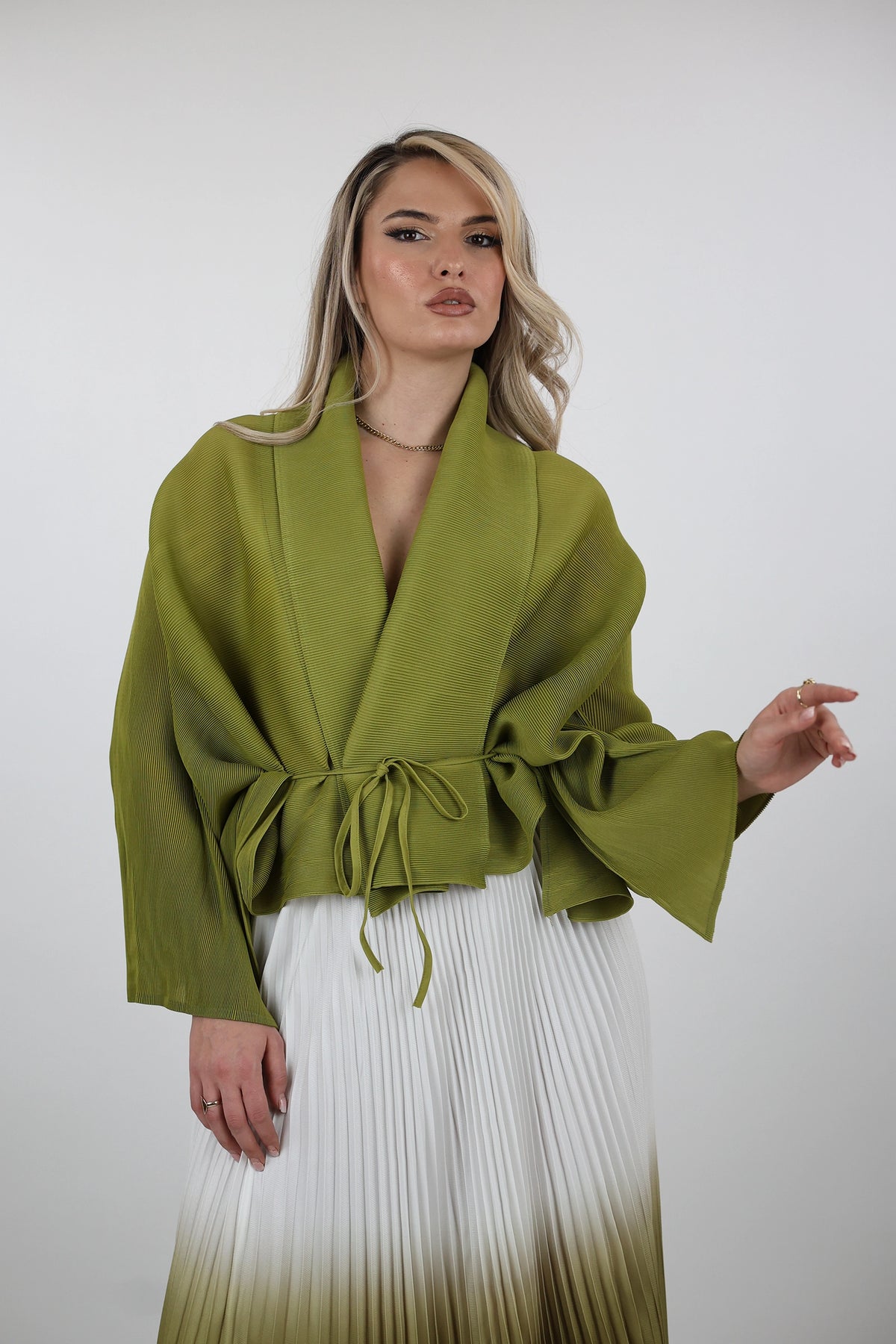 Set pleated skirt & top