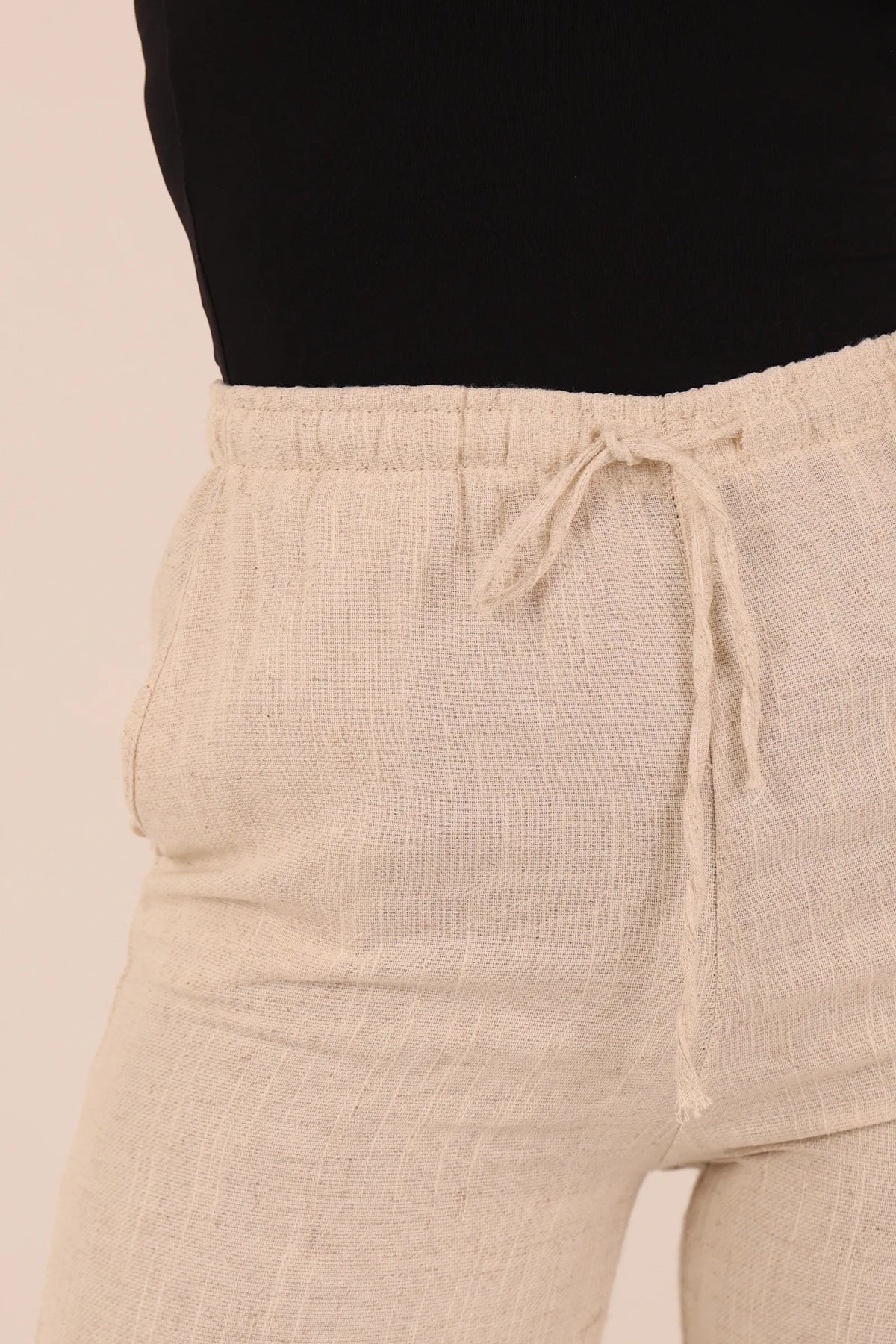 Pantallona linen elastic waist