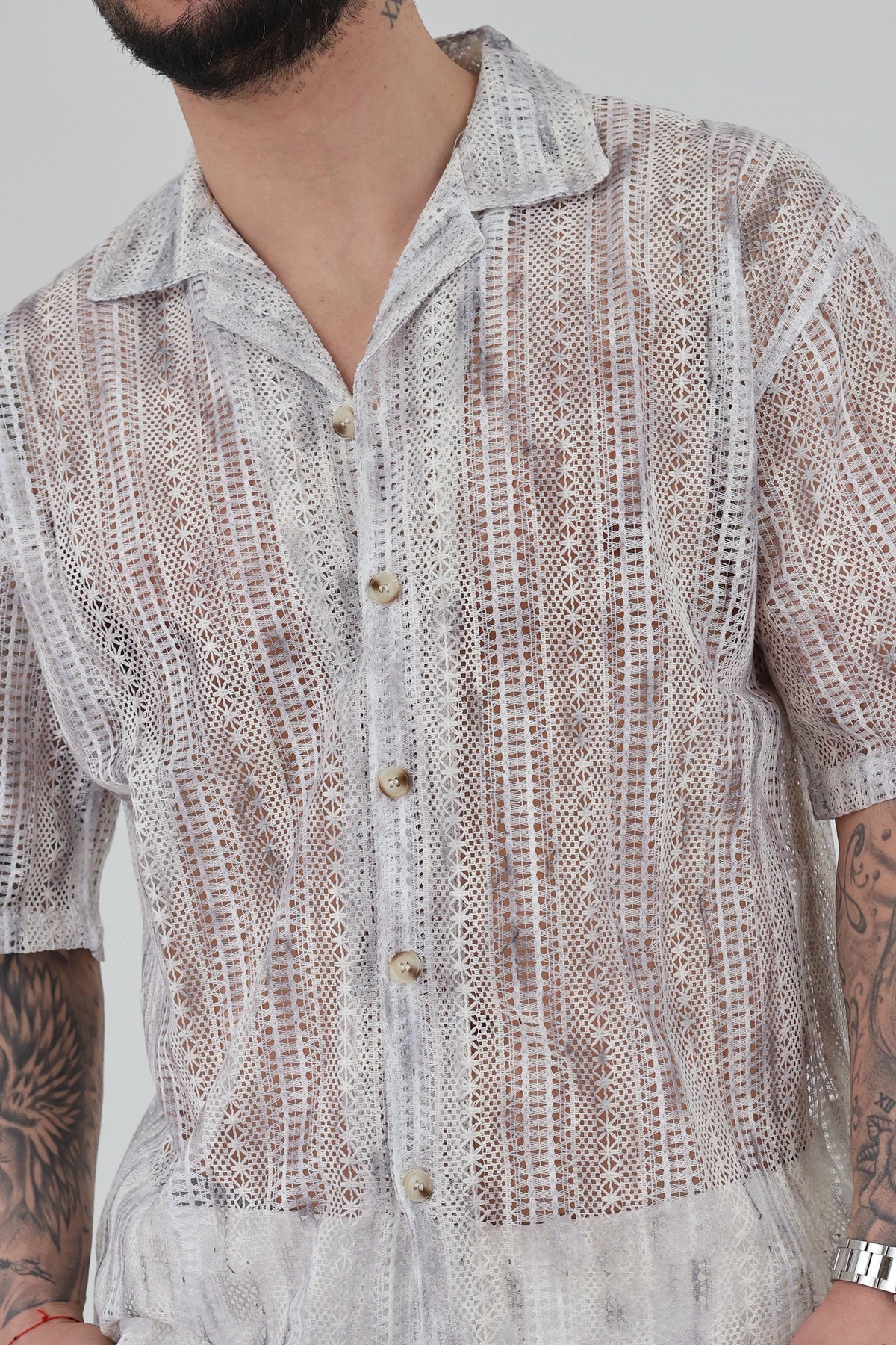 Kemishe striped crochet