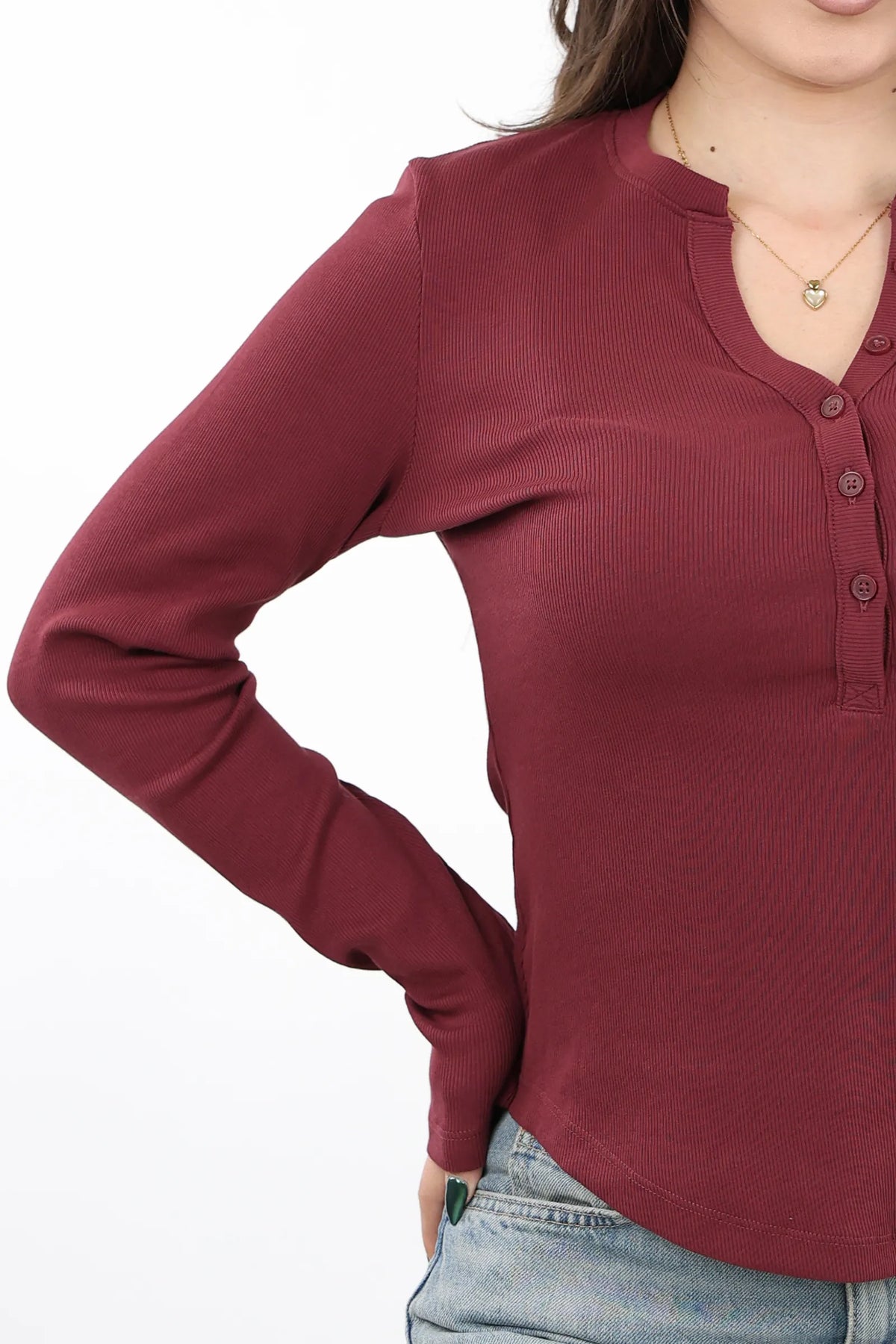 Bluze slim fit henley