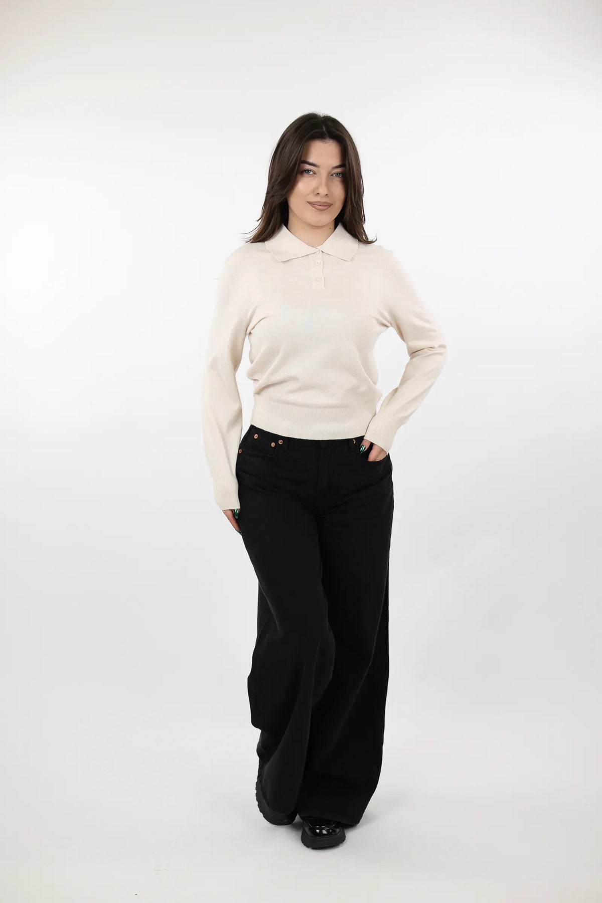 Xhemper knit polo top