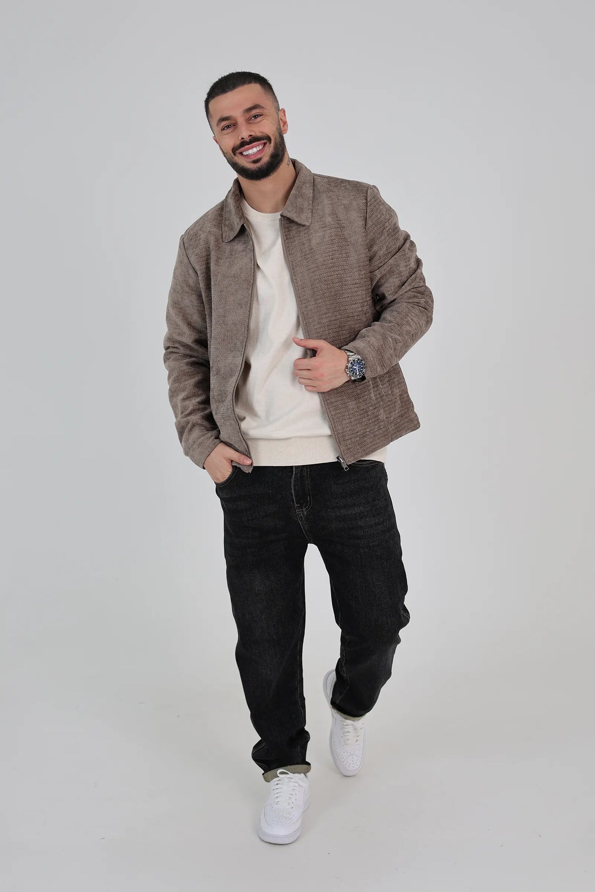 Jakne textured suede