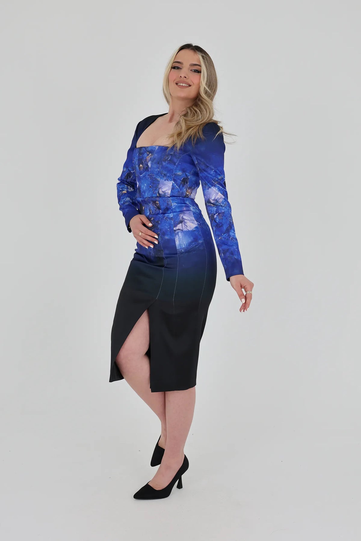 Fustan galaxy print