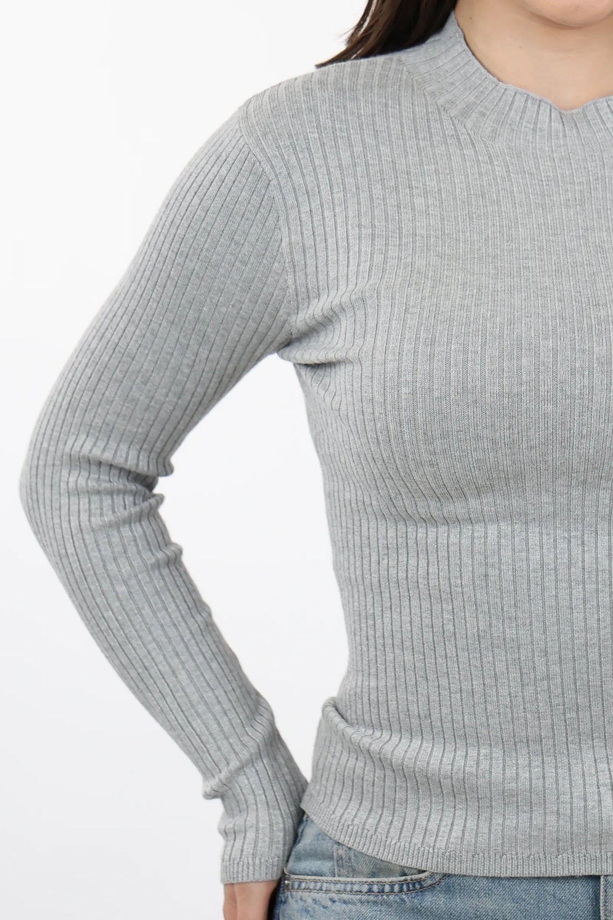 Gjysem rrollke slim fit taupe