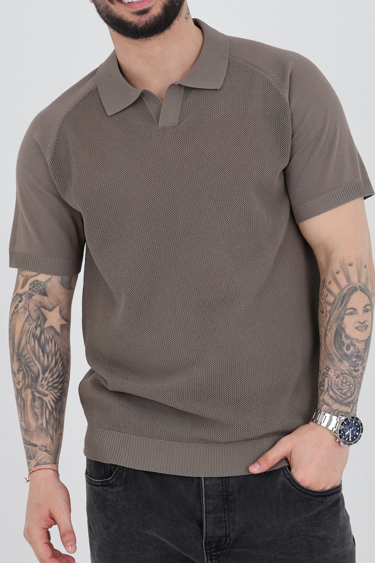Maice open collar