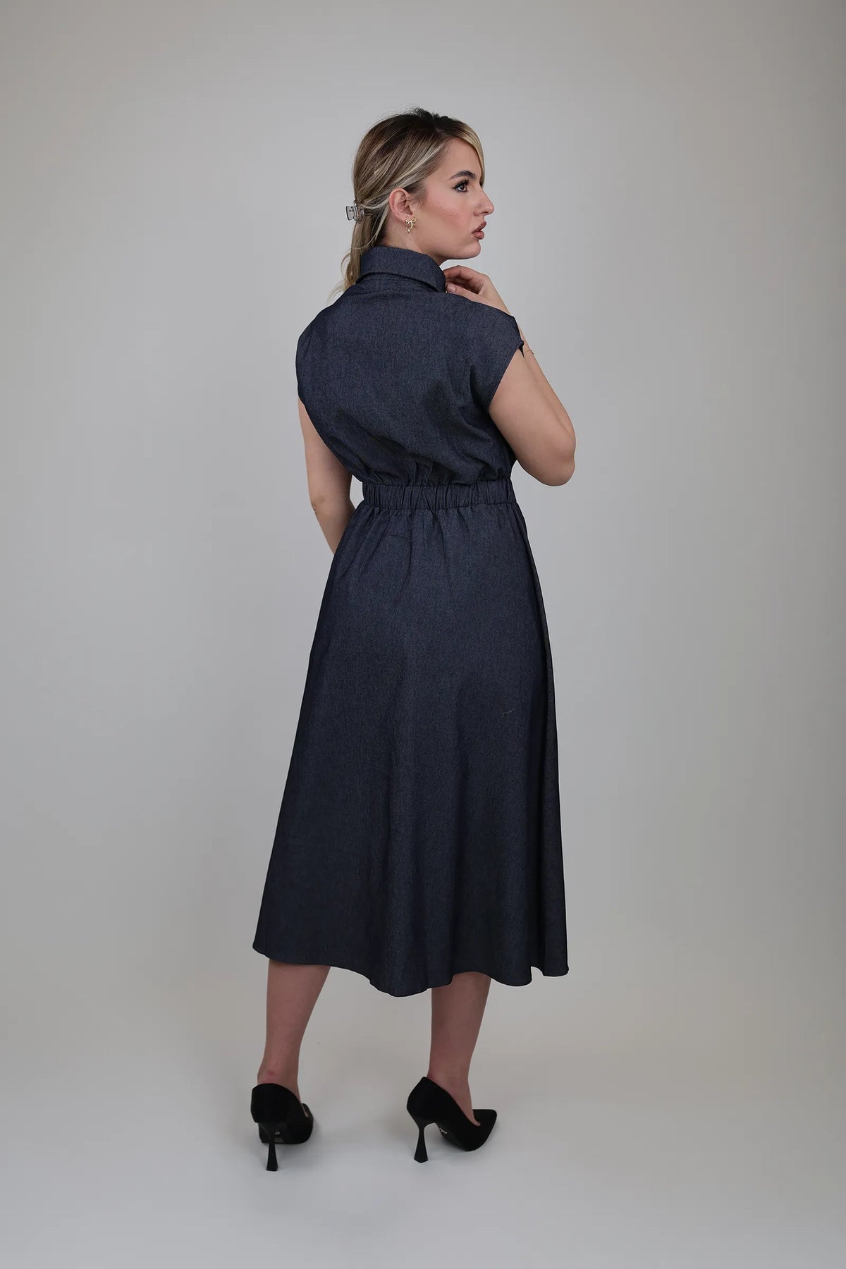 Fustan chic zippered front