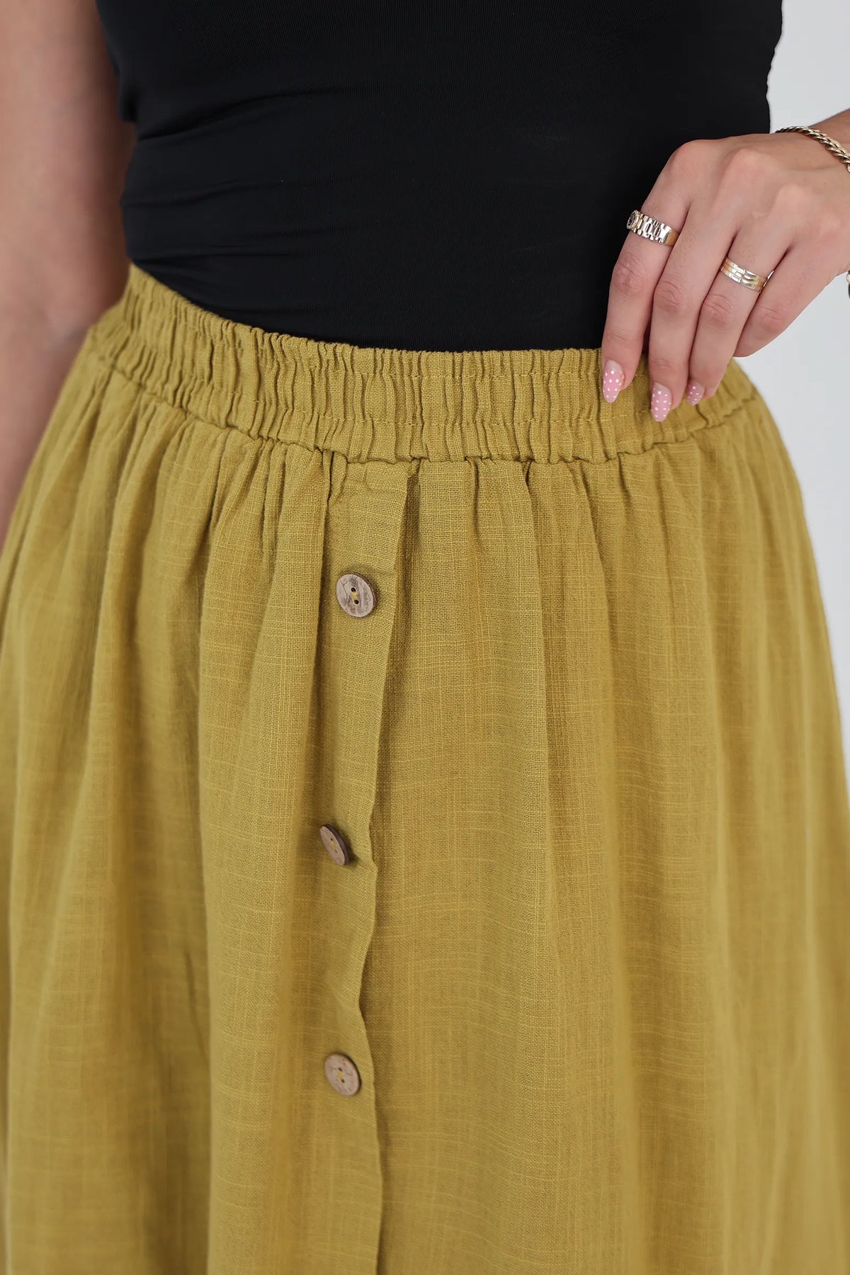 Fund elastic waist midi
