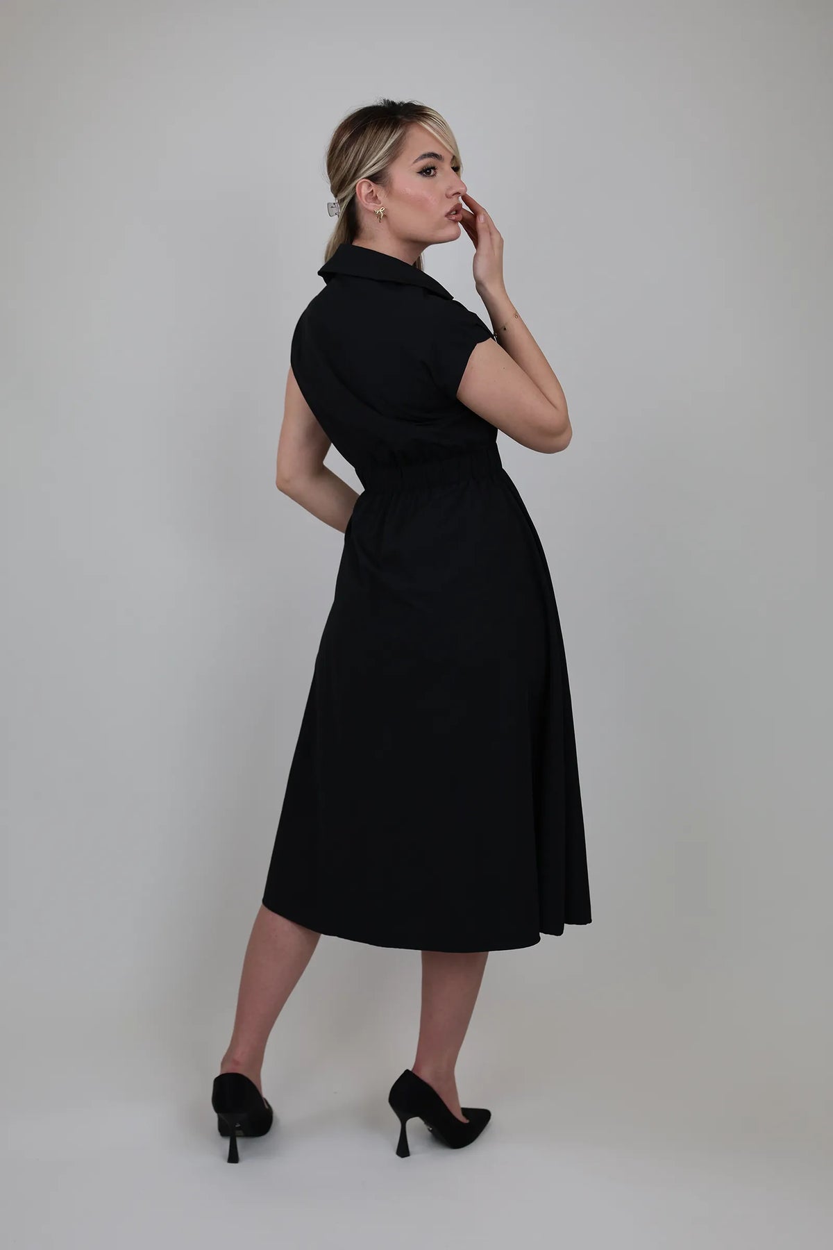 Fustan chic zippered front