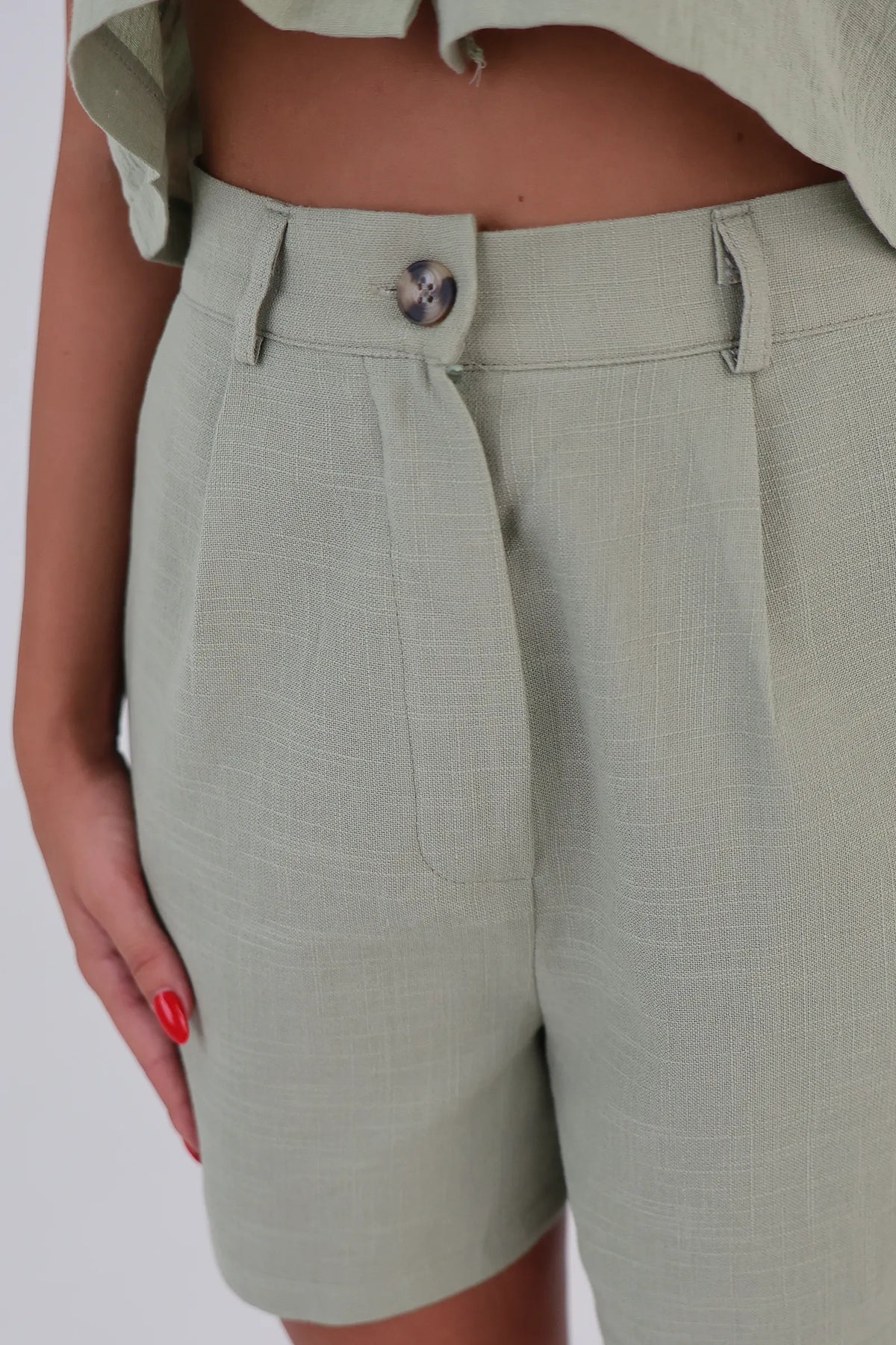 Pantallona button front