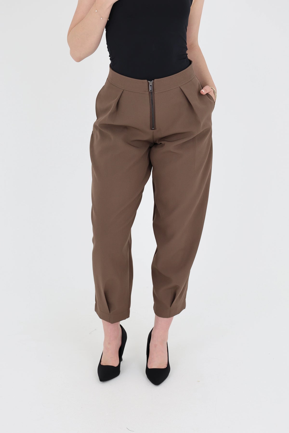 Pantallona front zip