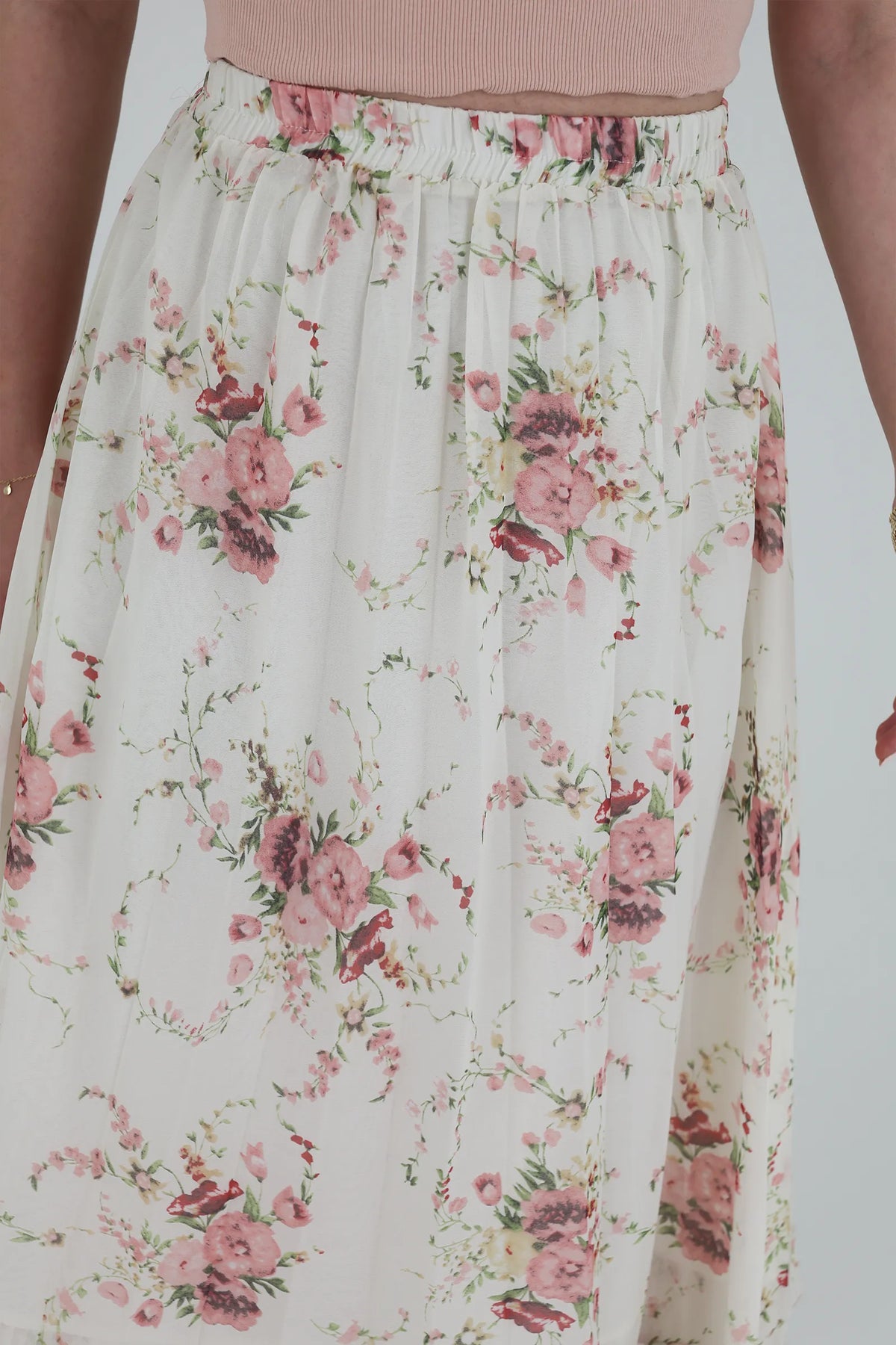 Fund floral midi