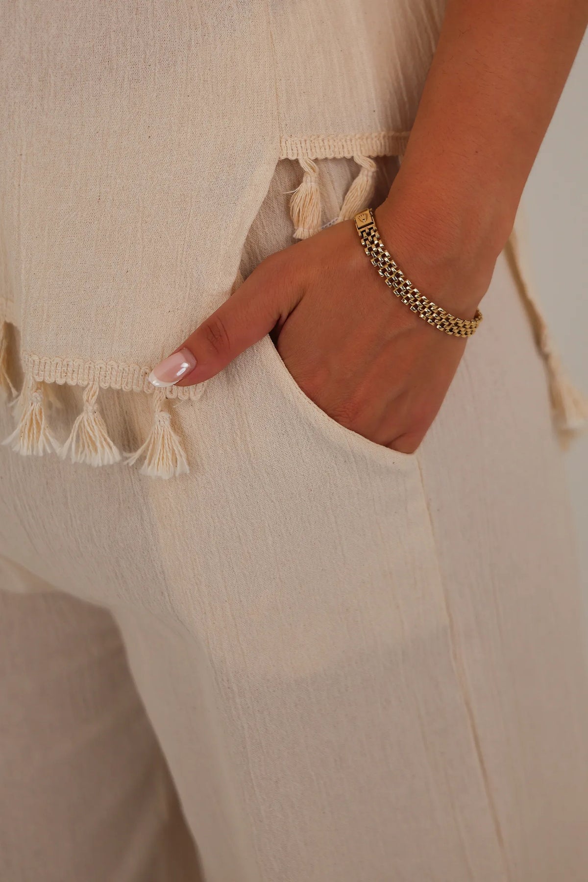 Pantallona relaxed wide leg