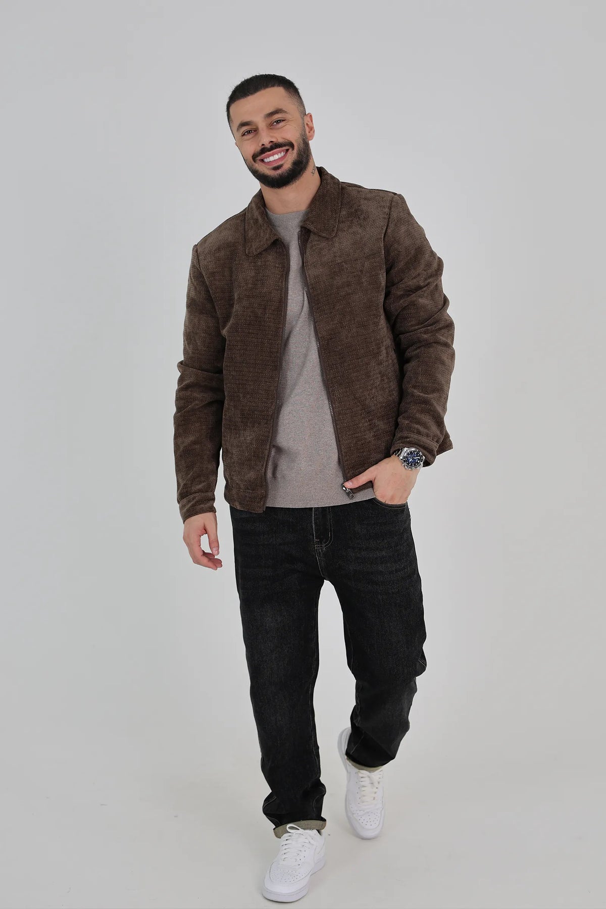 Jakne textured suede