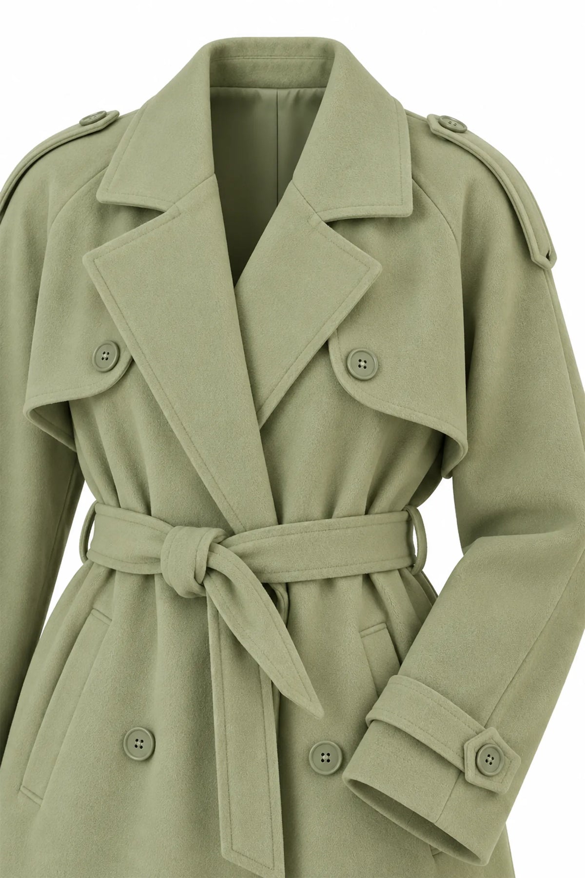 Pallto long olive green