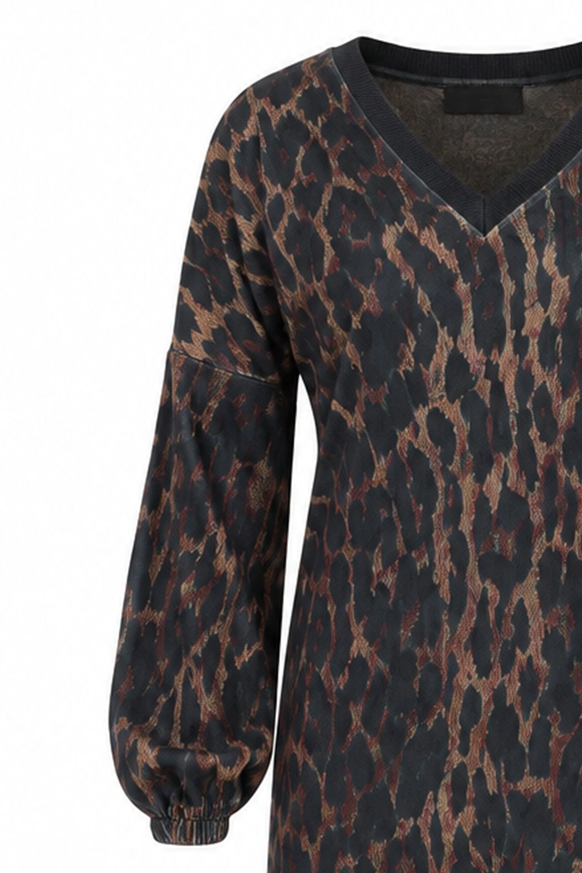 Fustan leopard print midi