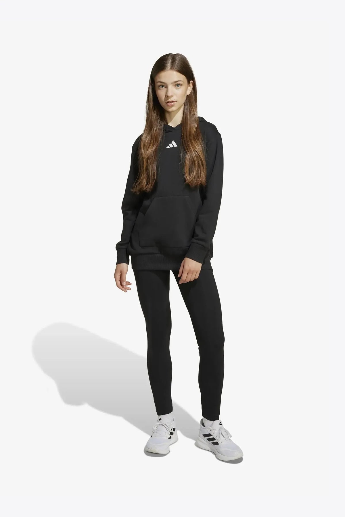 SET adidas Hooded Tracksuit Pure Black Junior