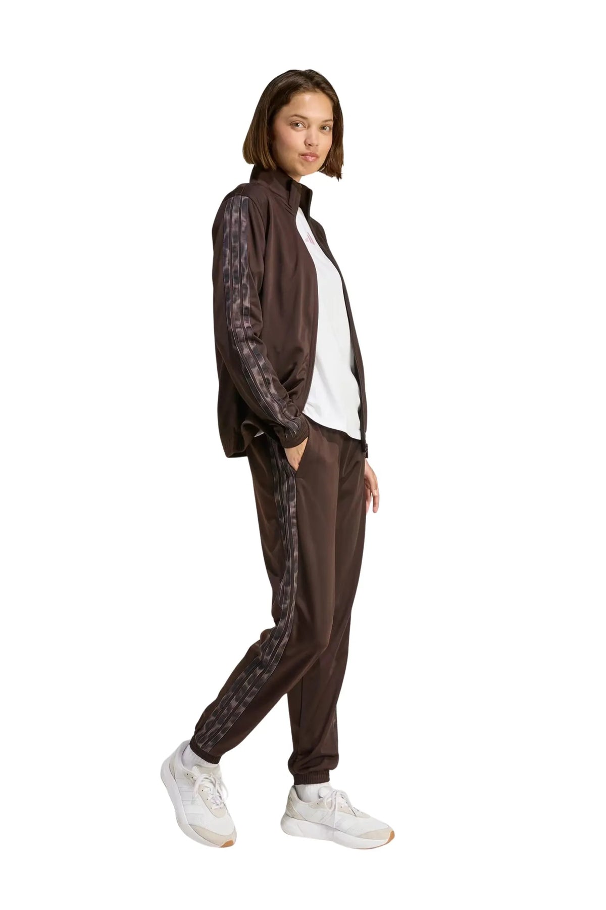 Trenerka adidas tricot 3-stripes with leopard print JZ6900