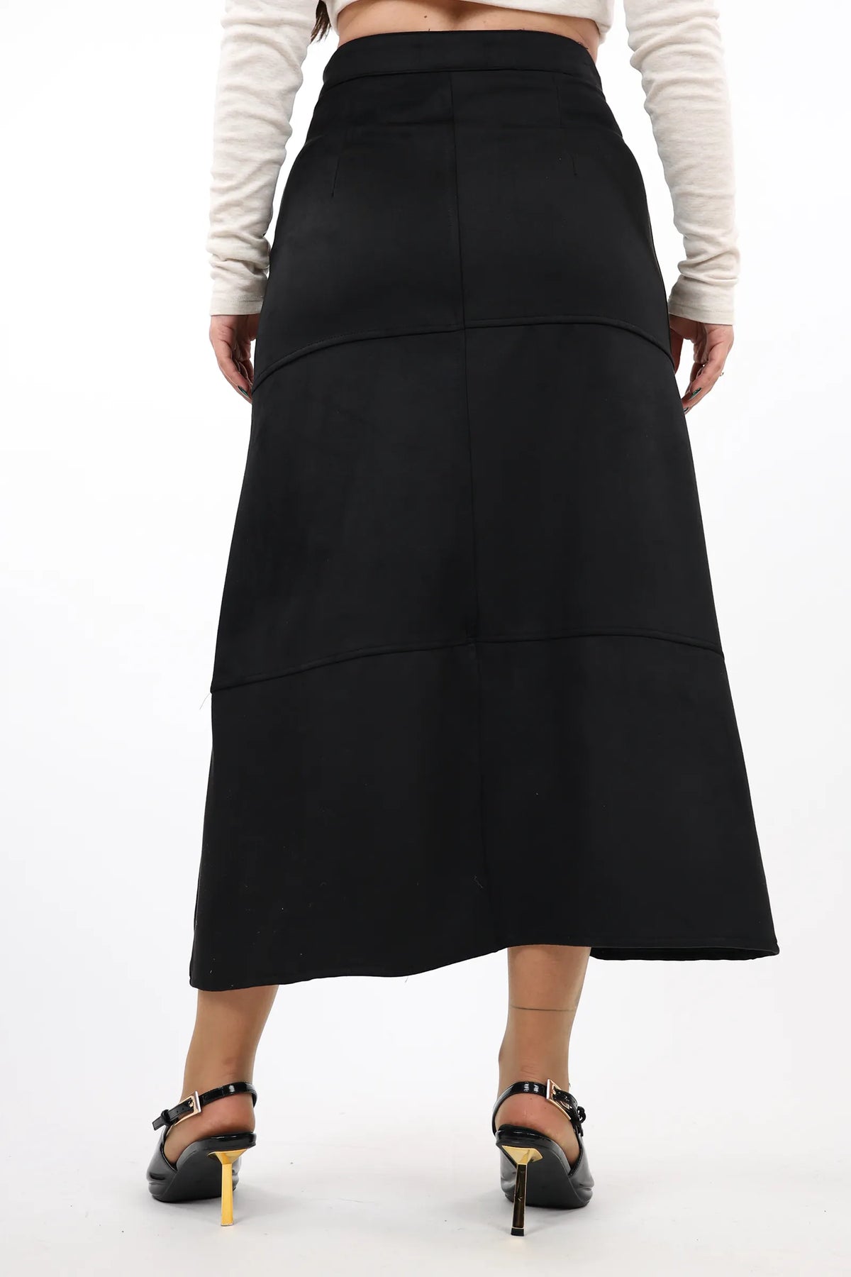 Fund suede midi skirt