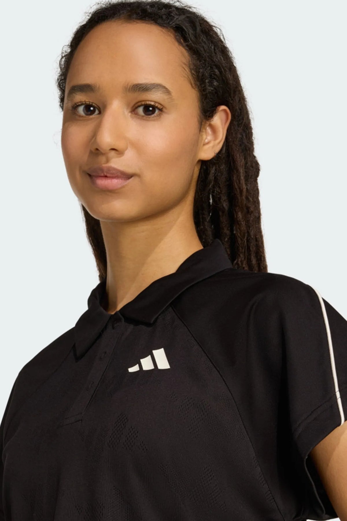 MAICË ADIDAS Stadium 3-Stripes Tennis Inspired Jacquard Polo Tee