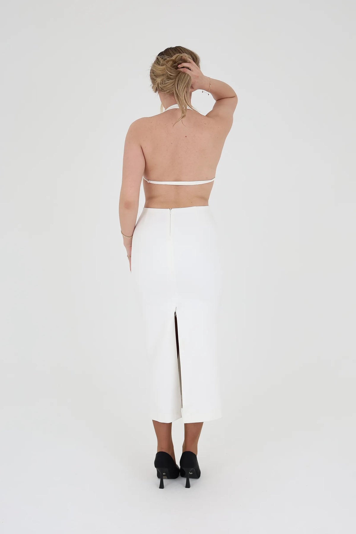 Fustan open back midi