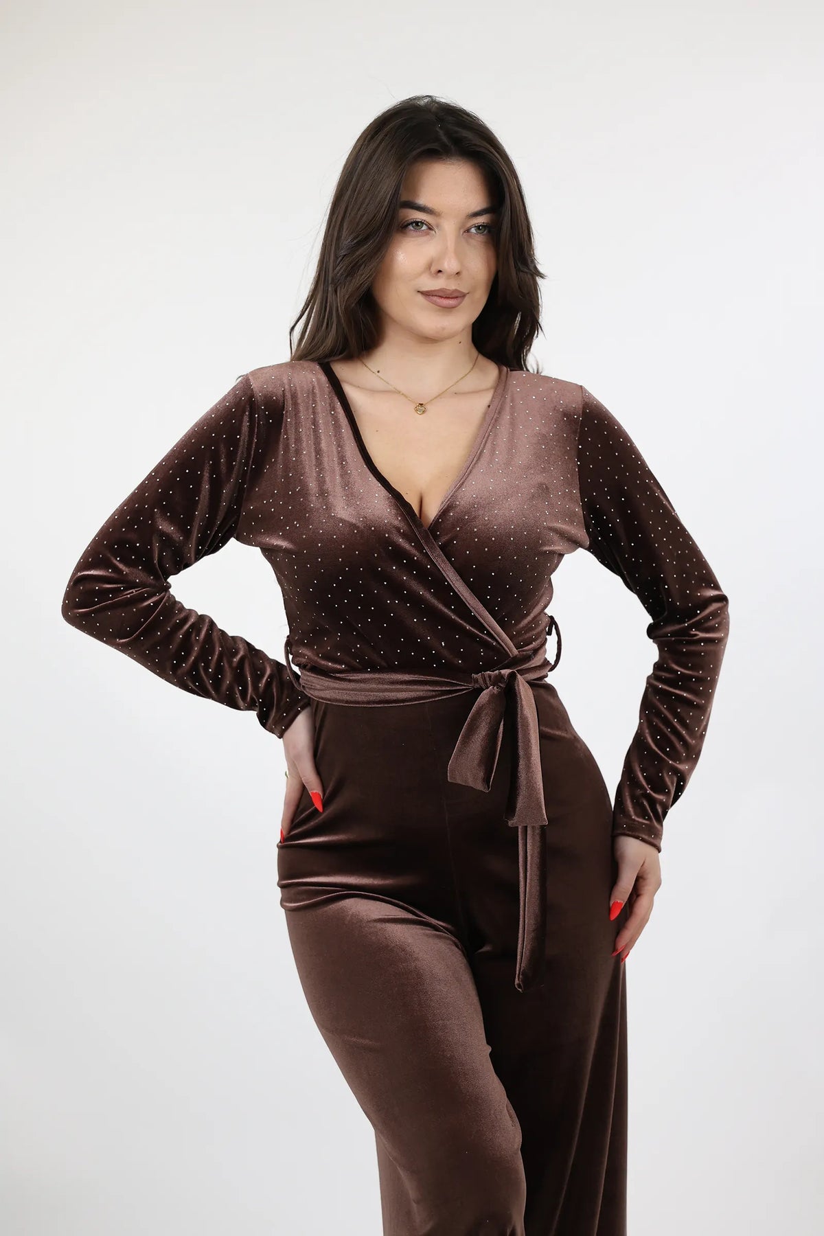 KOMBINEZON Wide Leg Jumpsuit