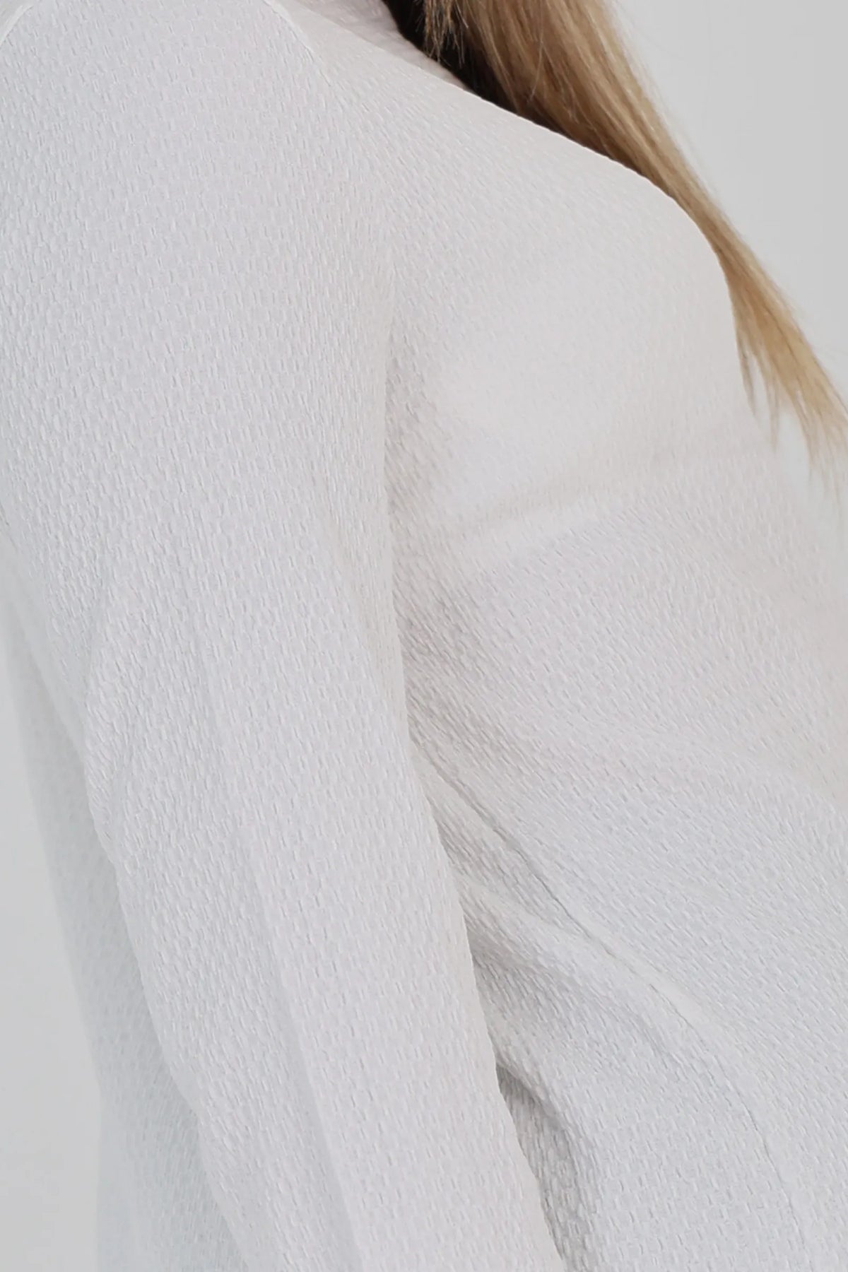 Bluze ribbed mock neck