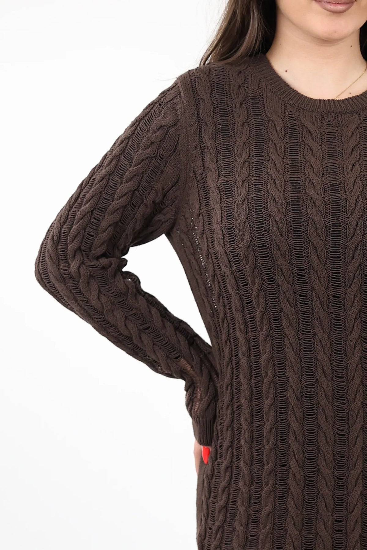 Fustan cable knit