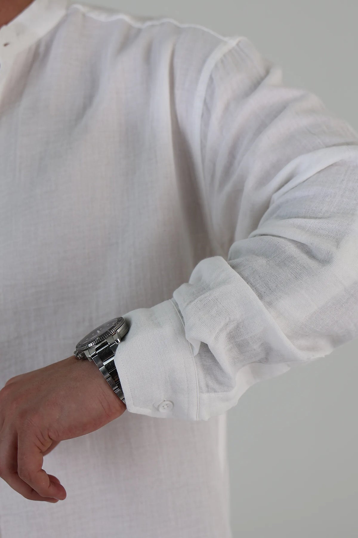 Kemishe mandarin collar