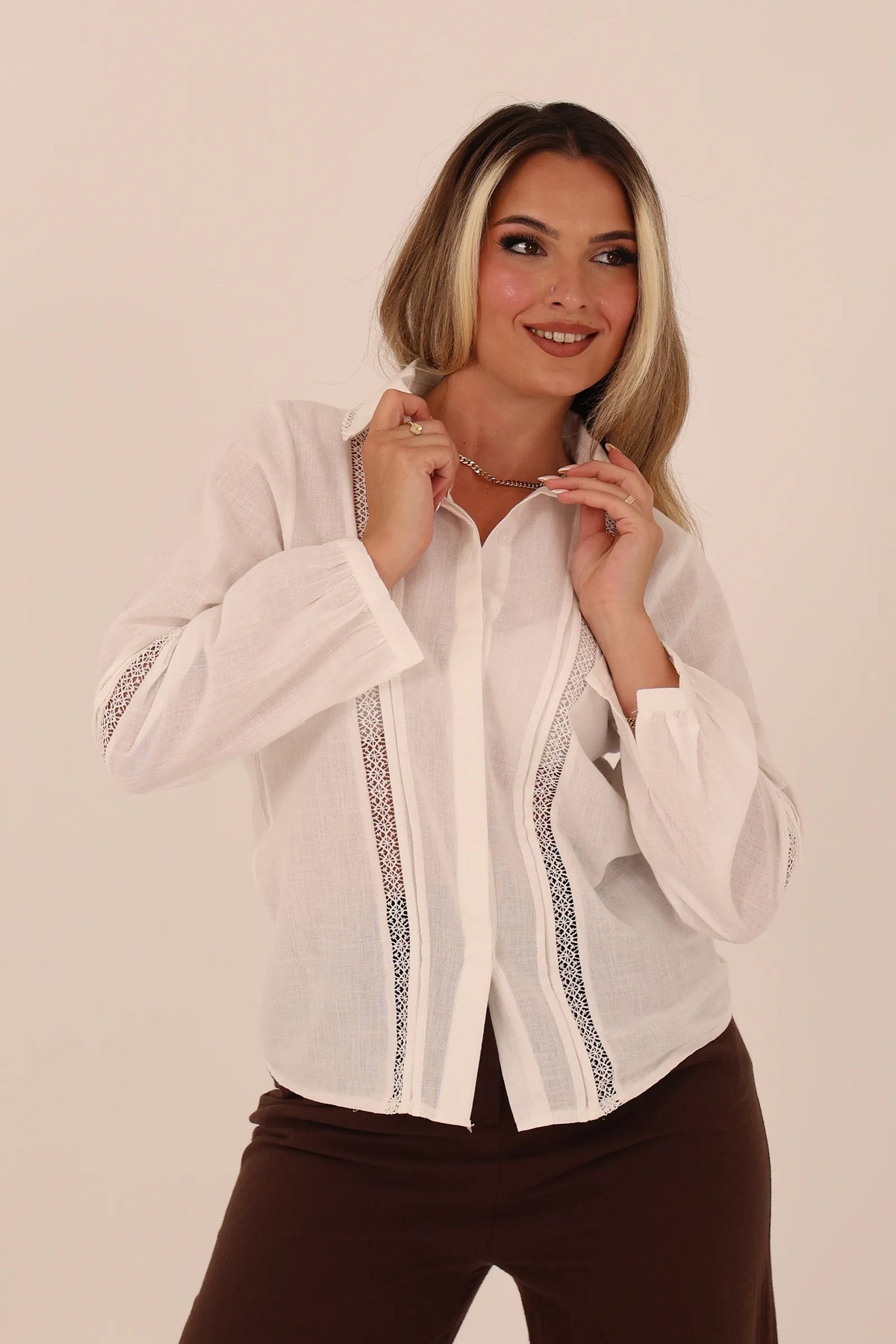 Kemishe lace panel