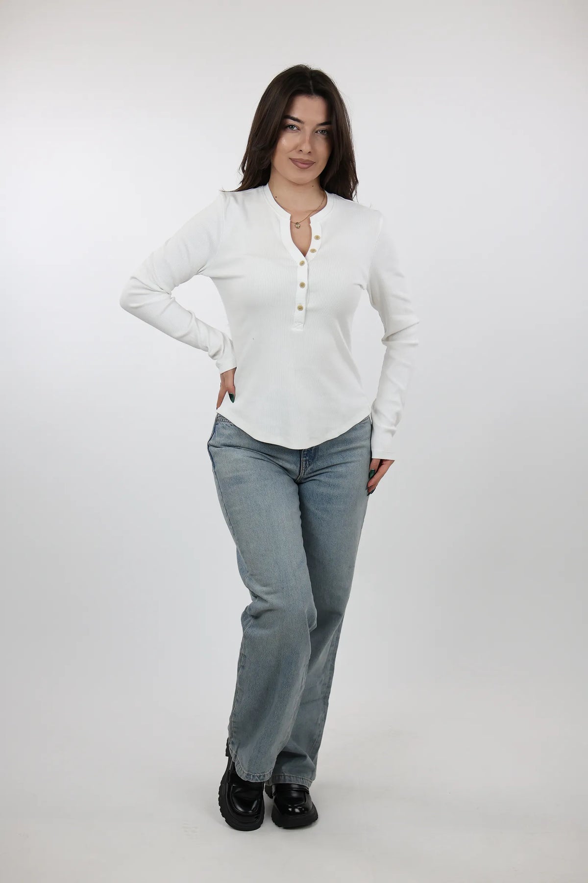 Bluze slim fit henley